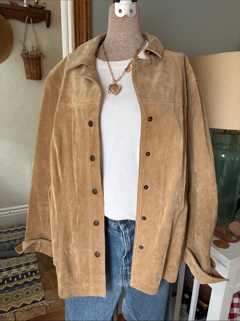 COLDWATER CREEK Suede Shirt Jacket